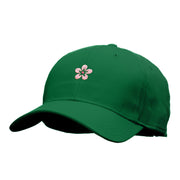 Cherry Blossom Embroidered Low Profile Cap