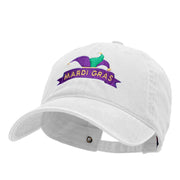 Mardi Gras Jester Hat Washed Solid Pigment Dyed Cotton Twill Brass Buckle Cap