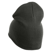 US Air Force Wing Symbol Embroidered 8 Inch Short Beanie - Charcoal OSFM