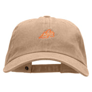 Abstract Leaf Embroidered Unstructured Cotton Cap