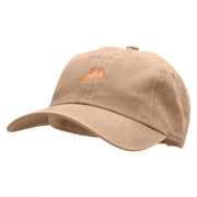 Abstract Leaf Embroidered Unstructured Cotton Cap