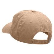 Abstract Leaf Embroidered Unstructured Cotton Cap