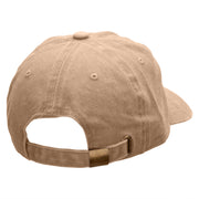 Abstract Leaf Embroidered Unstructured Cotton Cap