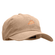 Abstract Leaf Embroidered Unstructured Cotton Cap