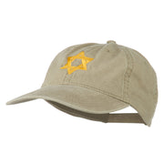 Jewish Star of David Embroidered Washed Cap