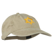 Jewish Star of David Embroidered Washed Cap