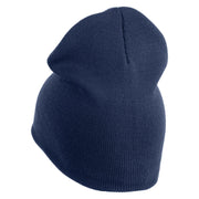 US Air Force Wing Symbol Embroidered 8 Inch Short Beanie - Navy OSFM