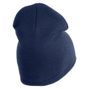 US Air Force Wing Symbol Embroidered 8 Inch Short Beanie - Navy OSFM