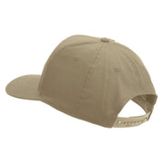 Licensed US Infantry Veteran Embroidered Solid Cotton Twill Pro Style Cap - Khaki OSFM