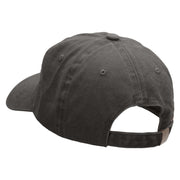 Abstract Leaf Embroidered Unstructured Cotton Cap