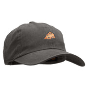 Abstract Leaf Embroidered Unstructured Cotton Cap