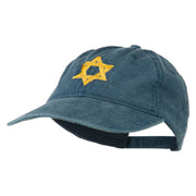 Jewish Star of David Embroidered Washed Cap