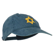 Jewish Star of David Embroidered Washed Cap