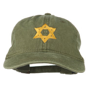 Jewish Star of David Embroidered Washed Cap