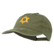 Jewish Star of David Embroidered Washed Cap