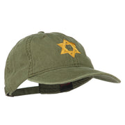 Jewish Star of David Embroidered Washed Cap