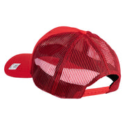 4th Marine Division Retired Embroidered 6 Panel Structured Cotton Twill Mesh Cap Made in USA - Red OSFM