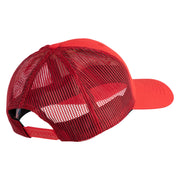 4th Marine Division Retired Embroidered 6 Panel Structured Cotton Twill Mesh Cap Made in USA - Red OSFM