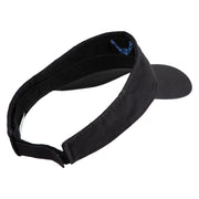 US Air Force Wing Embroidered Cotton Twill Visor - Black OSFM