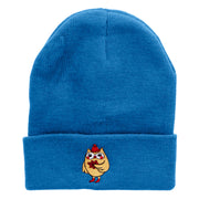 Fall Owl Embroidered 12 Inch Long Knitted Beanie