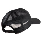 4th Marine Division Retired Embroidered 6 Panel Structured Cotton Twill Mesh Cap Made in USA - Black OSFM