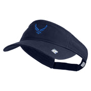 US Air Force Wing Embroidered Cotton Twill Visor - Navy OSFM