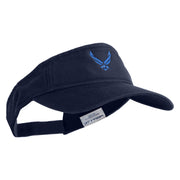 US Air Force Wing Embroidered Cotton Twill Visor - Navy OSFM
