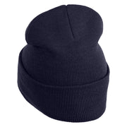 Lake Tahoe Badge Embroidered 12" Long Knitted Beanie - Navy OSFM