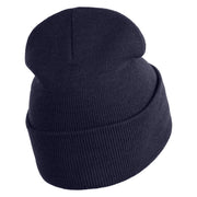 Lake Tahoe Badge Embroidered 12" Long Knitted Beanie - Navy OSFM