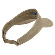 US Air Force Wing Embroidered Cotton Twill Visor - Khaki OSFM
