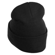 Lake Tahoe Badge Embroidered 12" Long Knitted Beanie - Black OSFM