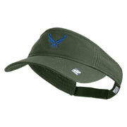 US Air Force Wing Embroidered Cotton Twill Visor - Olive OSFM