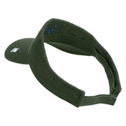 US Air Force Wing Embroidered Cotton Twill Visor - Olive OSFM