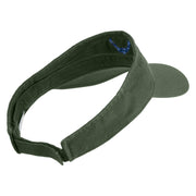 US Air Force Wing Embroidered Cotton Twill Visor - Olive OSFM