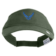 US Air Force Wing Embroidered Cotton Twill Visor - Olive OSFM