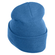Lake Tahoe Badge Embroidered 12" Long Knitted Beanie - Sky Blue OSFM