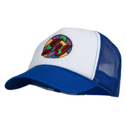 Joy Embroidered Two Tone Foam Mesh Back Cap