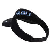 USAF Blue Letter Embroidered Cotton Twill Visor - Black OSFM
