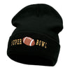 Super Bowl Football Embroidered 12 Inch Long Beanie