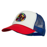 Joy Embroidered Two Tone Foam Mesh Back Cap