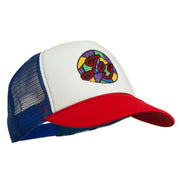 Joy Embroidered Two Tone Foam Mesh Back Cap