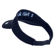 USAF Blue Letter Embroidered Cotton Twill Visor - Navy OSFM