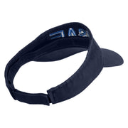 USAF Blue Letter Embroidered Cotton Twill Visor - Navy OSFM