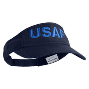 USAF Blue Letter Embroidered Cotton Twill Visor - Navy OSFM