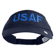 USAF Blue Letter Embroidered Cotton Twill Visor - Navy OSFM