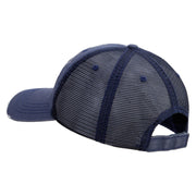 Licensed US Infantry Veteran Embroidered Low Profile Special Cotton Mesh Cap - Navy OSFM