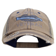 Licensed US Infantry Veteran Embroidered Low Profile Special Cotton Mesh Cap - Khaki OSFM
