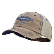 Licensed US Infantry Veteran Embroidered Low Profile Special Cotton Mesh Cap - Khaki OSFM