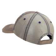 Licensed US Infantry Veteran Embroidered Low Profile Special Cotton Mesh Cap - Khaki OSFM