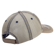 Licensed US Infantry Veteran Embroidered Low Profile Special Cotton Mesh Cap - Khaki OSFM